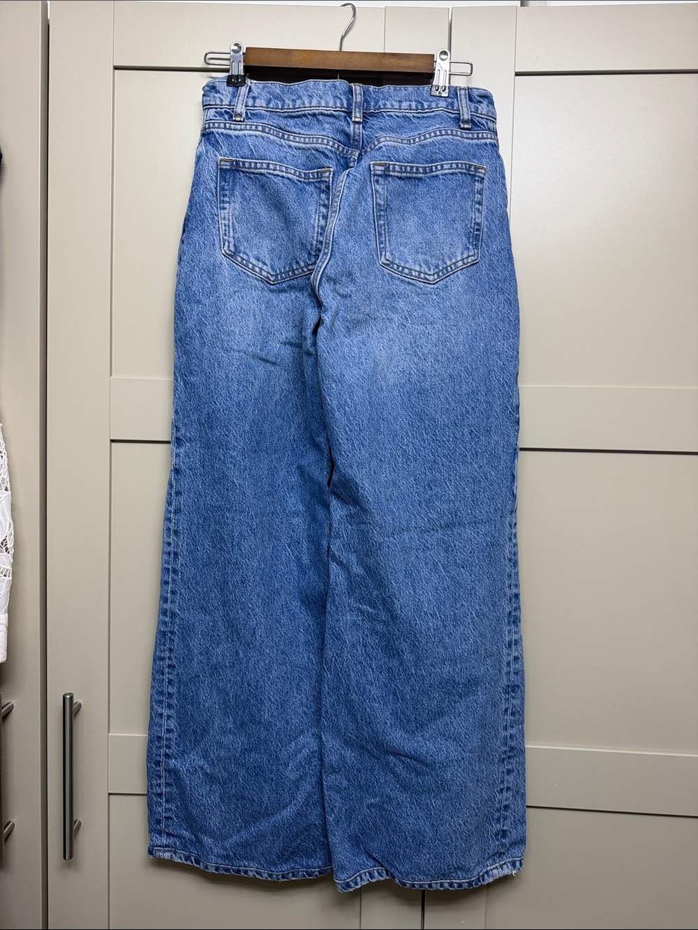 Reformation Blue High-Rise Wide Leg Jeans 25 - Picture 3 of 4